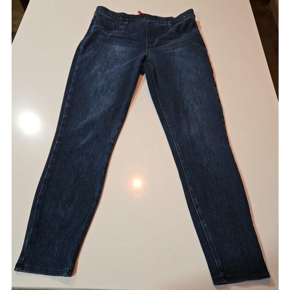 Spanx Jean-Ish Leggings Women’s Sz M Blue Denim Shapewear